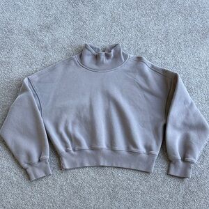 Abercrombie & Fitch Gray Mock Neck Sweatshirt